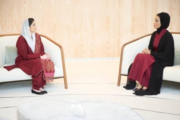 First Lady Aseefa Bhutto Zardari meets Her Highness Sheikha Moza at ...